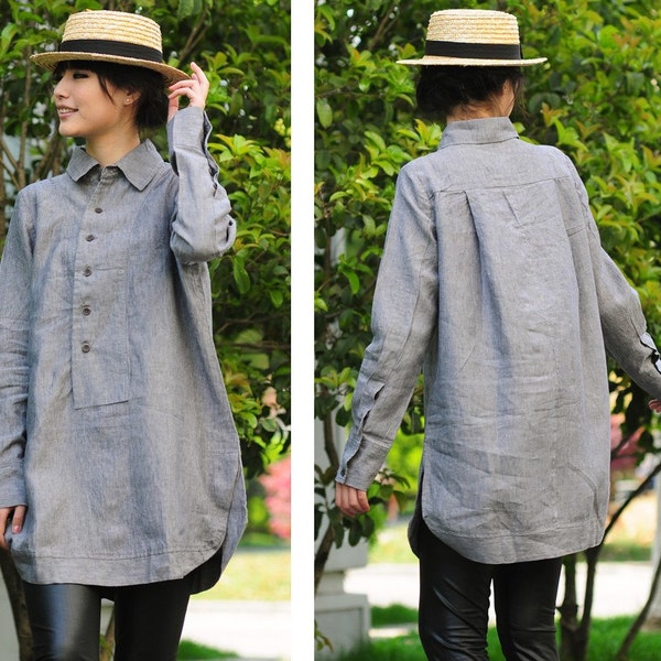 Women’s shirt/The Artist's Tailor Loose Fitting Blouse/ 35 Colors/ Any Size