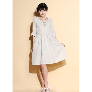 Snow White Collar High Waist Dress/ 28 Colors/ RAMIES image 2