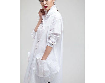 Free Style/Flower Bud Linen Long Shirt 35 Colors/ RAMIES
