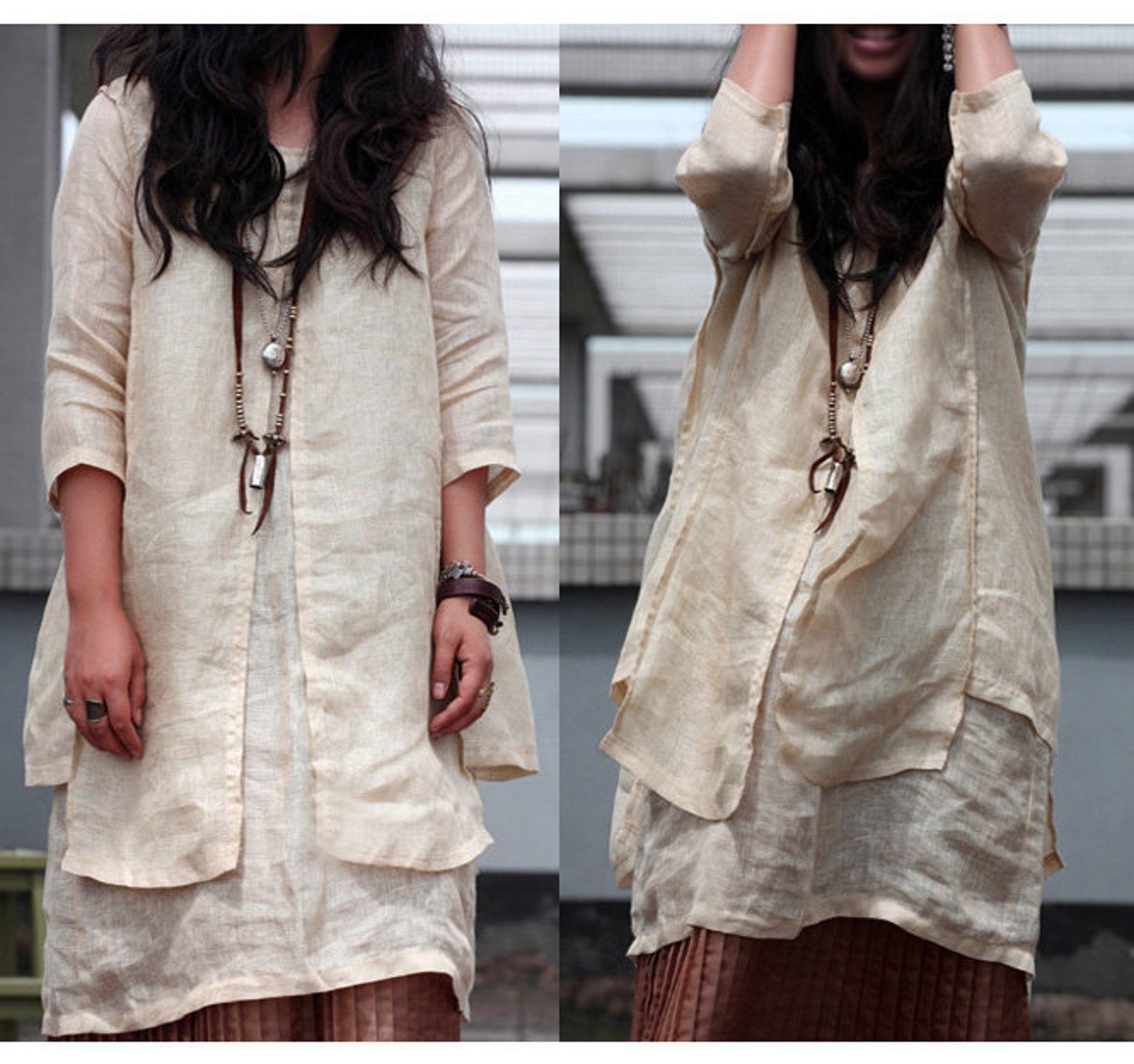 Charming and Disarming Two Layers Dress/ Tunic / 20 Colors/ RAMIES - Etsy