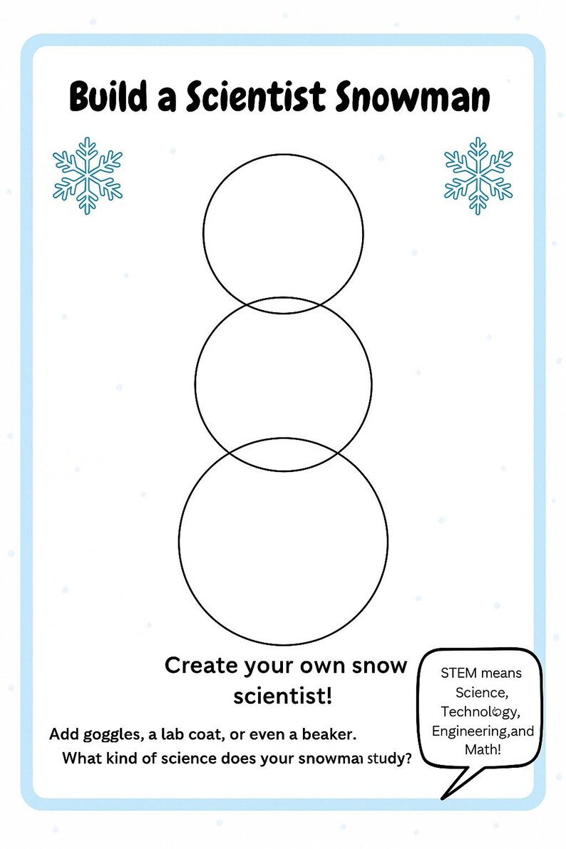 Winter STEM Coloring Book | Holiday Science Activities (PDF) - Etsy