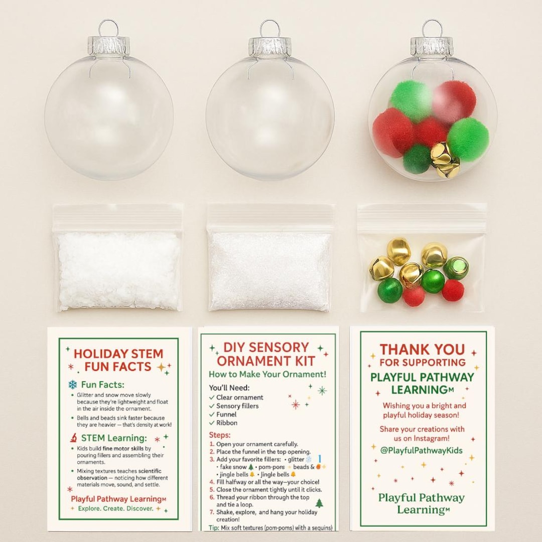 DIY Sensory Ornament Kit • Christmas Craft, STEM Toy - Etsy