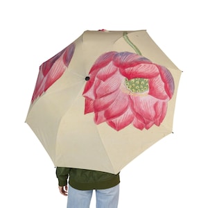 Lotus Blossom Umbrella with Japanese Design
