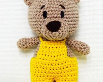 Easy Louie the Bear Amigurumi Pattern – Cute Crochet Teddy PDF, Beginner Friendly Plush Toy, Digital Download Softie Pattern