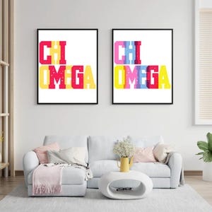 Colorful Sorority Wall Art