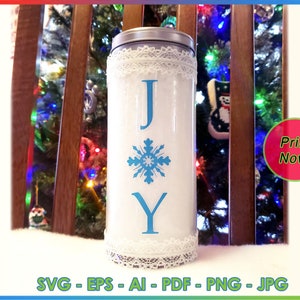 JOY Holiday SVG - Instant Digital Download. T-Shirts, Crafts. svg eps ai pdf png jpg