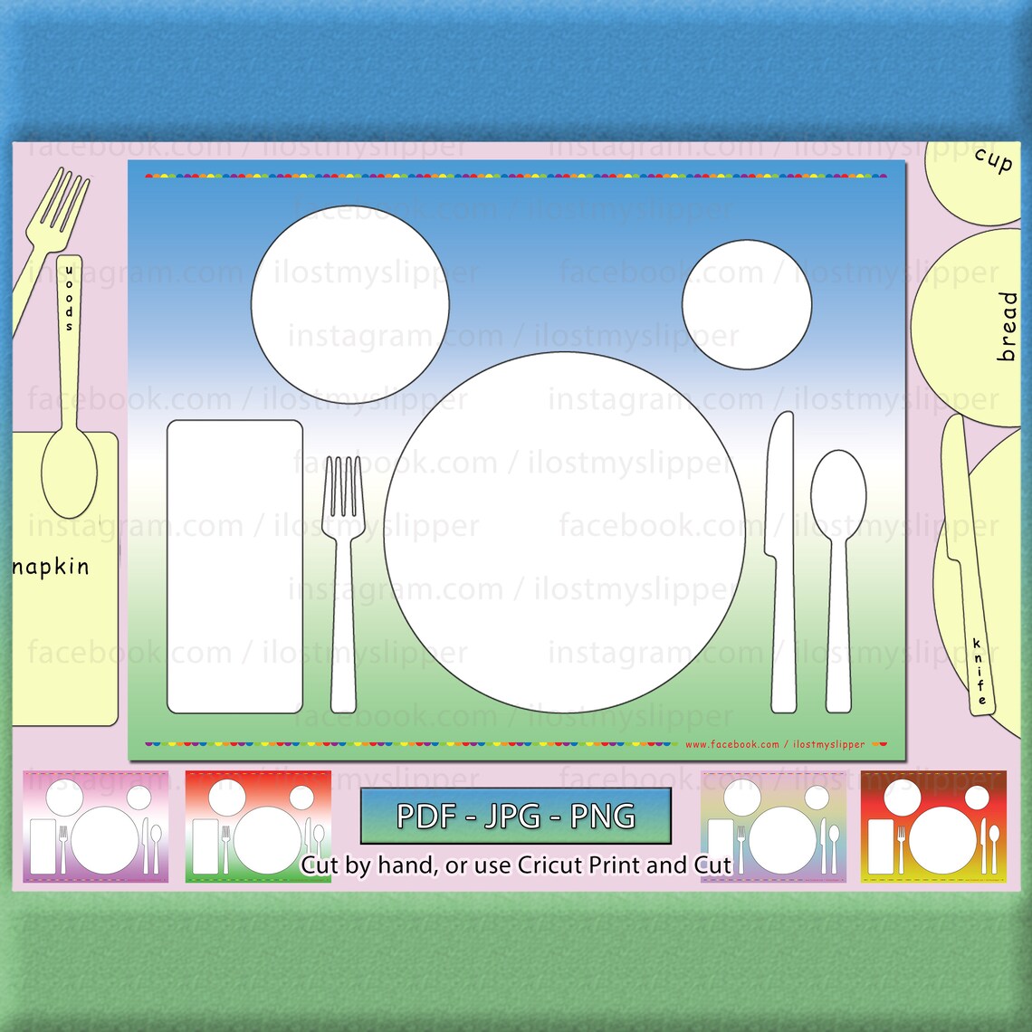 Table Setting Activity Printable JPG PDF PNG. Works With Etsy