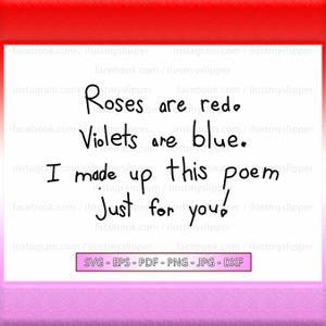 SVG - Rosen sind rotes Gedicht. Nettes Geschenk!