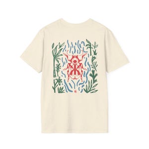 Vintage Scarab Beetle T-Shirt, Unisex Graphic Tee, Retro Bug Print Shirt, Insect Lover Gift, Soft Cotton Top, Egyptian theme shirt