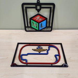 Indianapolis Motor Speedway 3D Printed Wall Art | Desk Decor | Motorsport Racing Track Circuit Replica.