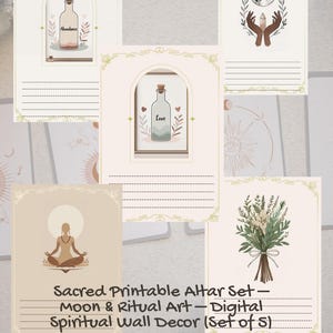 Arte do Altar Sagrado – Conjunto para impressão de 5 imagens digitais
