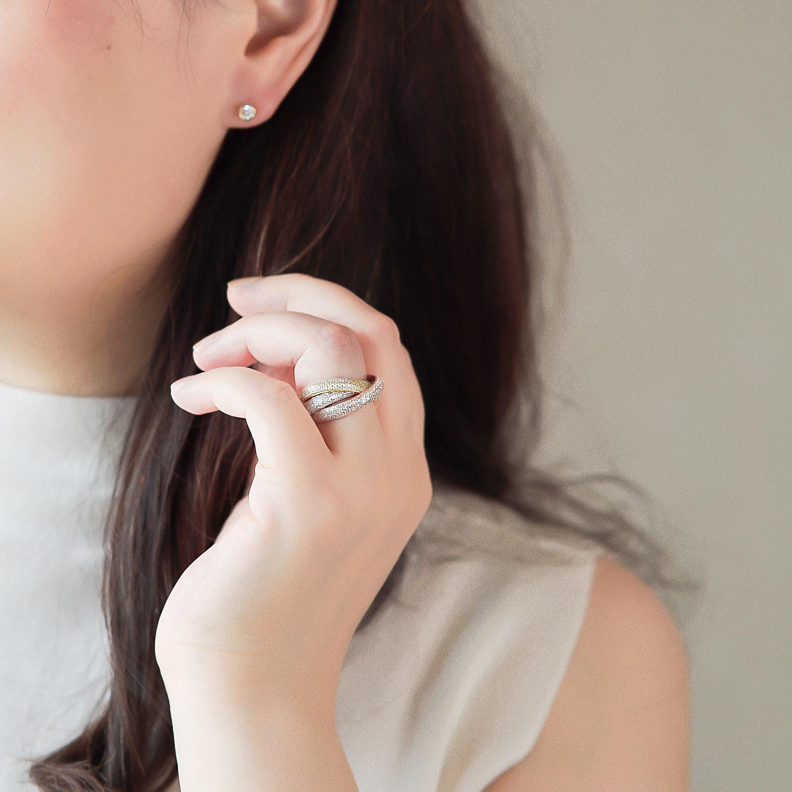 トリニティ エタニティ リング (R18H241124-W) - Etsy 日本