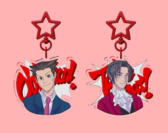 Ace Attorney Acrylic Text Keychains