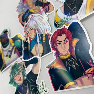 Heartsteel Vinyl Stickers with Holographic Rainbow Finish