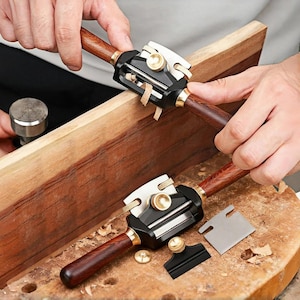 Manual Mini Wood Planer – Two-Hand Spokeshave Trimming Tool for Fine Woodwork