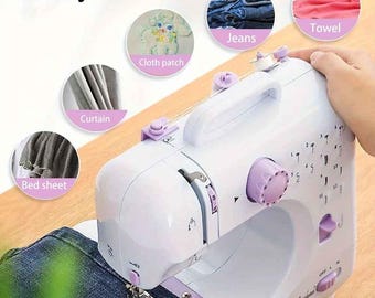 Electric Sewing Machine – 12 Stitch, Dual Speed, with Extension Table