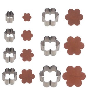 7PCS Flower Petal Leather Cutting Dies Set | Sharp Hollow Punch Tools for DIY Leather Craft & Accessories