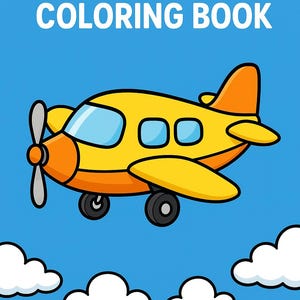 Airplane Coloring Book for Kids - 15 Printable Pages - Digital Download