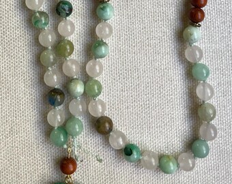 Mala de crisocola y azurita