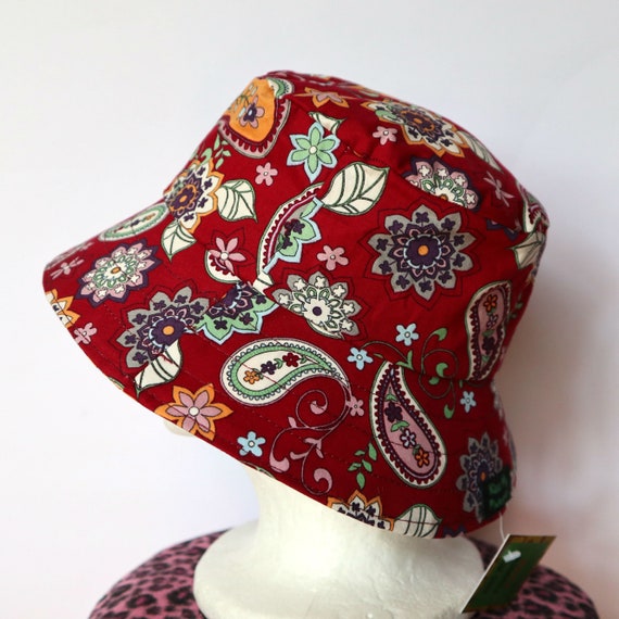 red paisley bucket hat