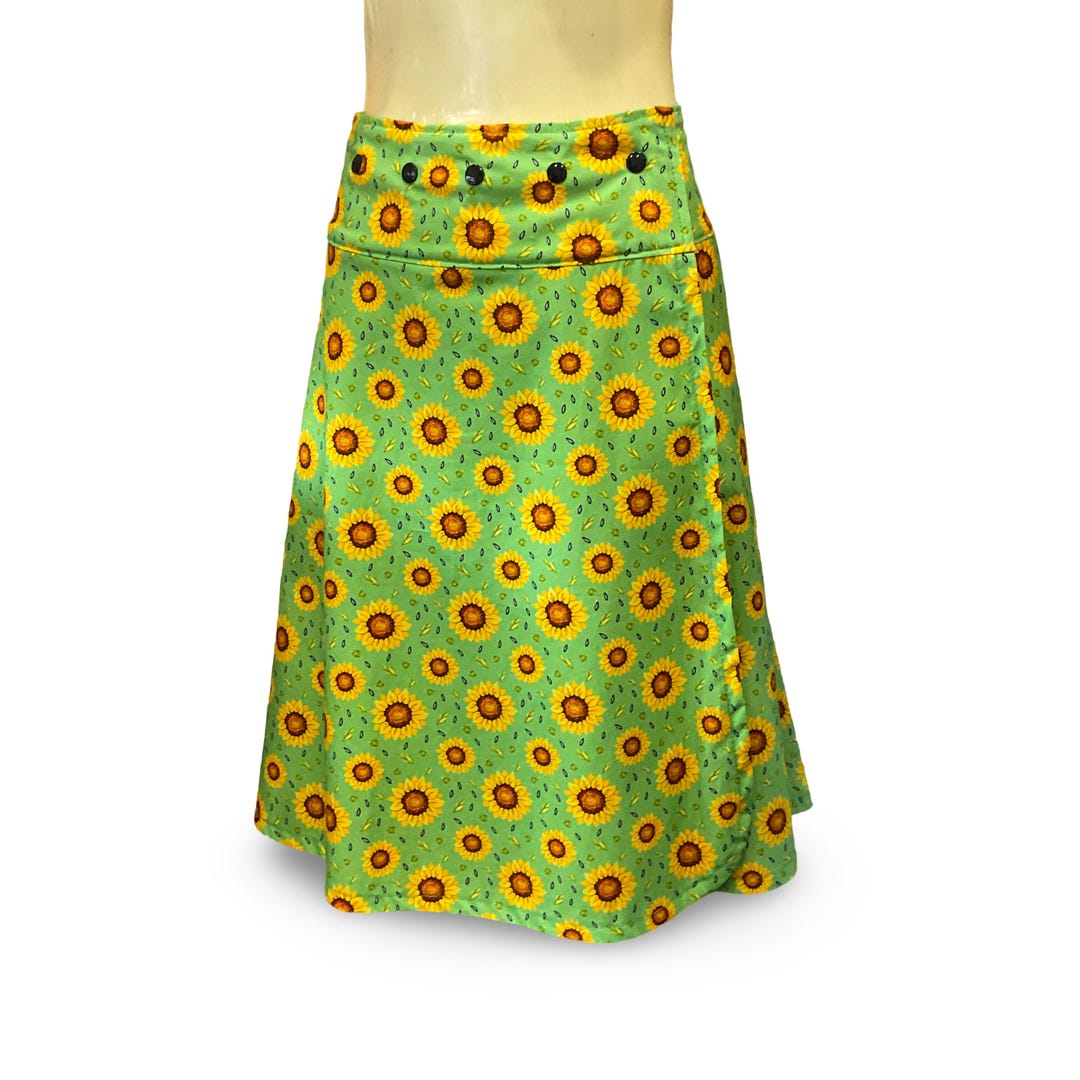 Wrap-Around Mini Skirt - Autumn Leaves