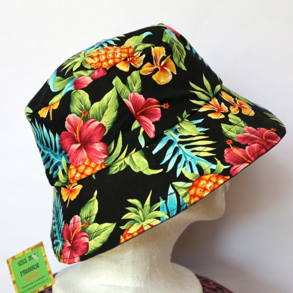 reversible hawaiian bucket hat