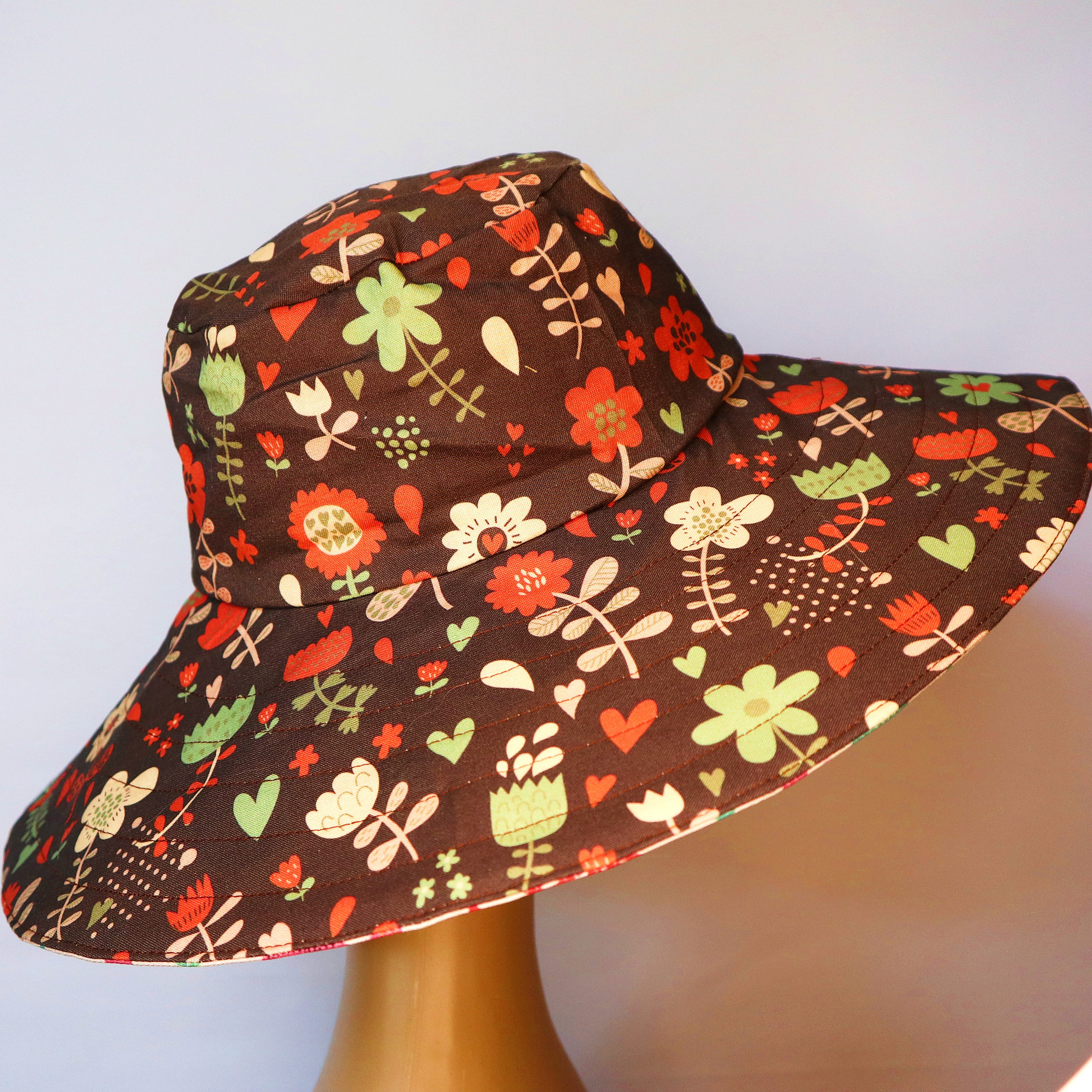 Wide Brim Reversible Sun Hat Ladies 