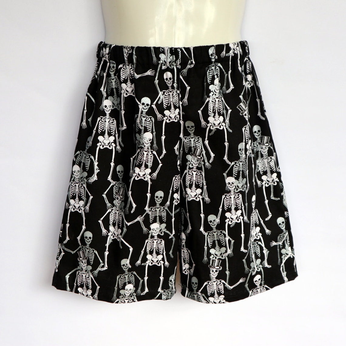 Shorts Boys Halloween Black skeletons kids sizes 0 5 Etsy