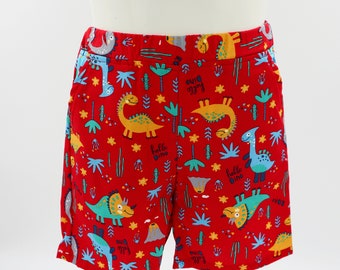 Kids shorts with pockets - sizes 000 to 6 - dinosaur - unisex baby, toddler, kids