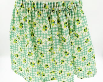 Girls aline skirt - sizes 000 to 6 - flower power - baby, toddler, kids