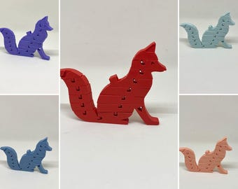3D Printed Articulated Fox Fidget Toy – Flexible Desk Companion, Stress Relief Animal Figure