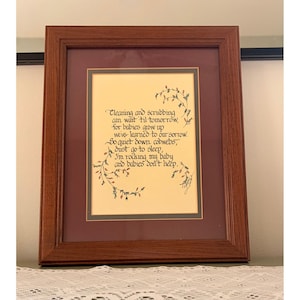 Vintage Babies Dont Keep Poet Kalligrafi Inramad Konst Barnrumsdekor