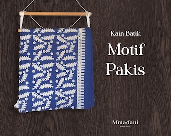 Natural Hand Dyed Block Printing Batik Fabric for Dressmaking and Tapestry – "Fiddlegreen Leaf" Pattern