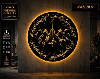 Lord of the Rings Naxgul Svg Dxf | Witch King Laser Cut CNC File  Lotr Decor Digital Download  Middle Earth Silhouette