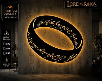 Lord of the Rings Inspired DXF SVG | Fantasy Wall Art | Laser Cut CNC Design