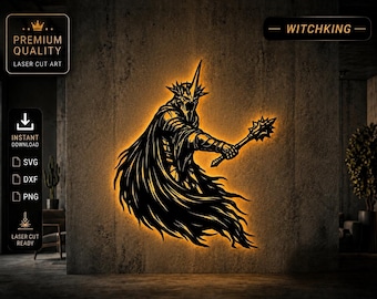 Witch King Angmar DXF SVG Bundle: Lord of Rings Nazgul Laser Cut Silhouette