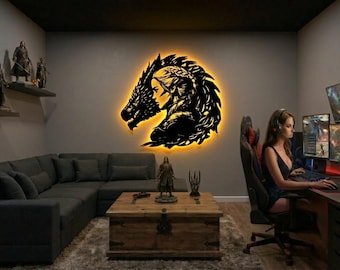 Khaleesi Dragon Svg Bundle | Daenerys Targaryen Wall Art Svg Dxf Png | Fantasy Dragon Lady Laser Cut File | GOT Inspired Decor