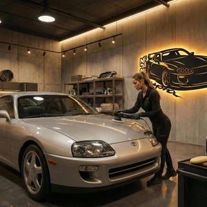 Logo Toyoty Supra Svg Dxf png | Japońska legenda, grafika ścienna wycinana laserowo | Dekoracja samochodowa JDM, projekt CNC