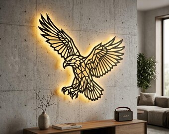 Eagle Wall Art | Modern Polygon Metal CNC Decor (Digital Download)