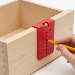 引き出しノブ穴あけ治具 | ハードウェアセンターテンプレート | 1～4インチ目盛り | キャビネットと引き出し取っ手の取り付けガイド