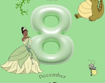 Princess and the Frog Tiana Birthday Invitation Template