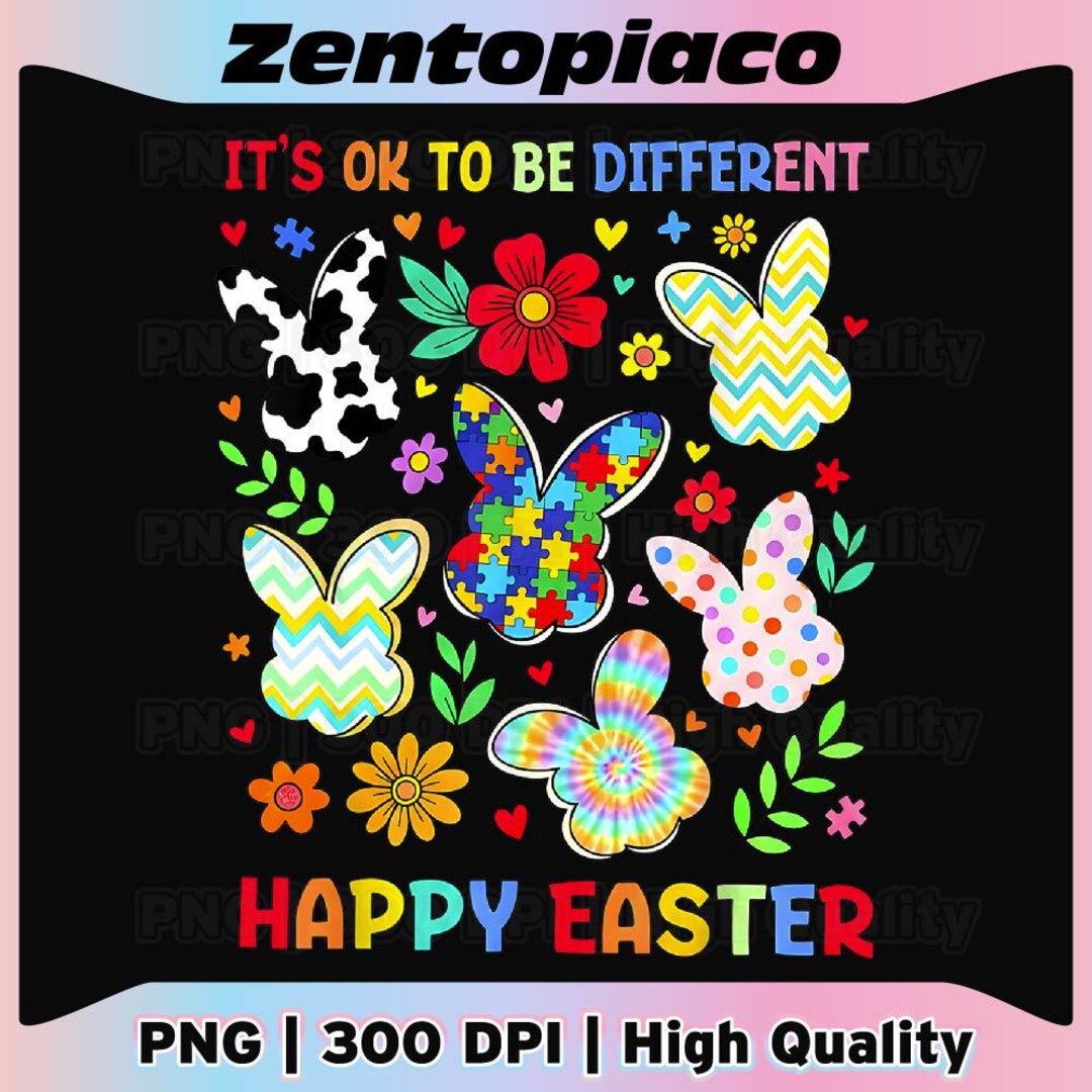 Happy Easter Autism Awareness Puzzle Bunny Spring Easter Day Png ...