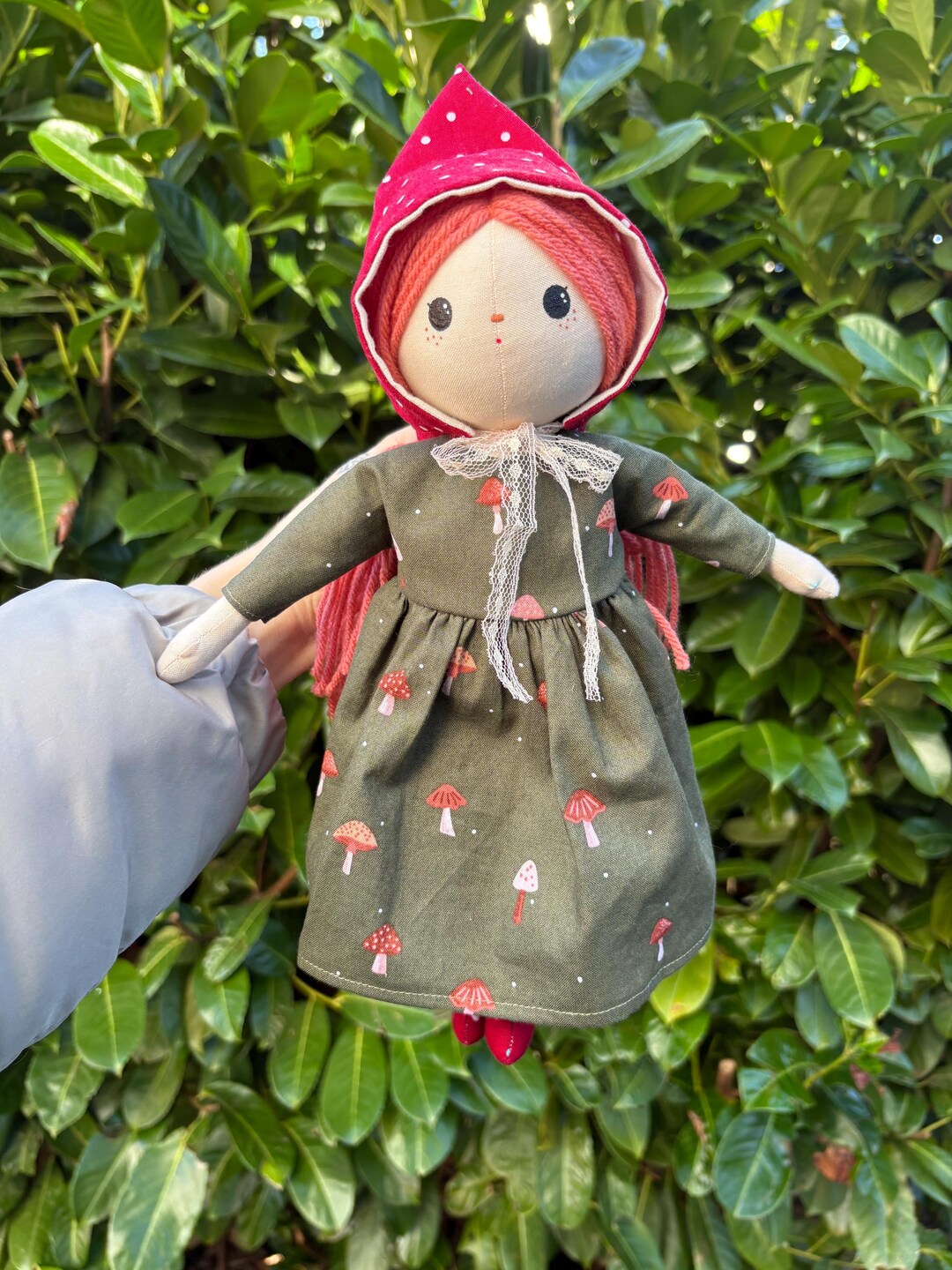 Whimsical Mushroom Girl Art Doll — Handmade Cottagecore Plush - Etsy