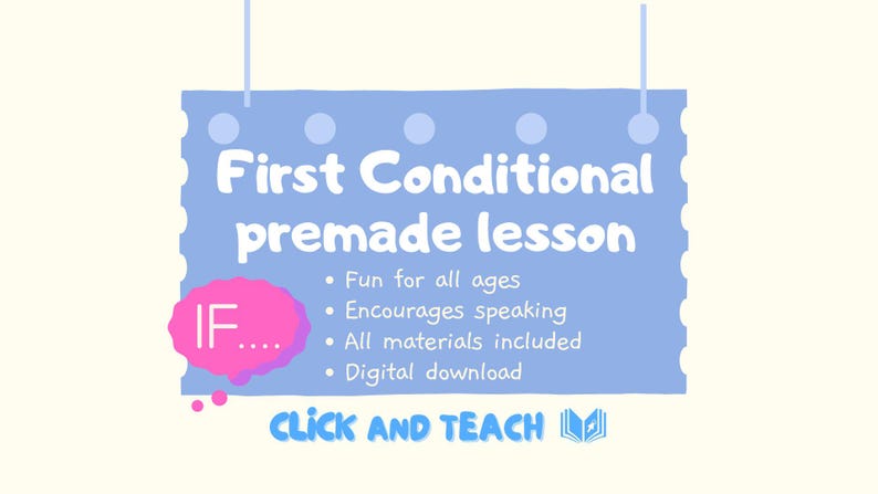 First Conditional ESL Lesson Plan | Digital Download | Grammar ...