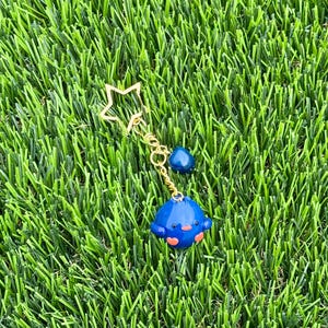 Handmade Bluberry Chick Bag Charm-Cute Polymer Clay Bag Charm