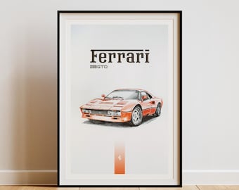 Ferrari 288 GTO Print 1980s Classic Supercars Wall Art - Etsy