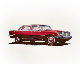 Auto Poster - Mercedes W116 - Digitale Kopie