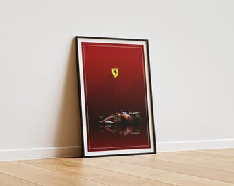 Impresión digital del Ferrari F1: Arte de la Scuderia de Lewis Hamilton (Descarga en formato JPG A2)