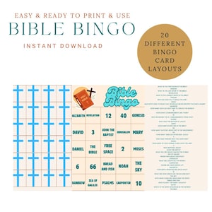 Printable Bible Bingo for Children | Fun Christian Game for Church or Homeschool | Faith-Based Kids Activity