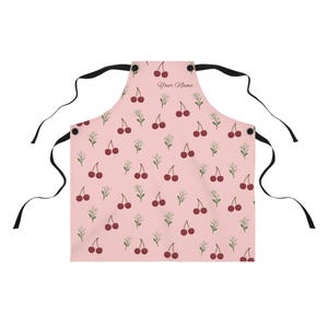 Personalized Floral Apron for Baking, Cooking, Gift for Chefs, Wedding, Housewarming, Kitchen Decor, Custom Name Apron